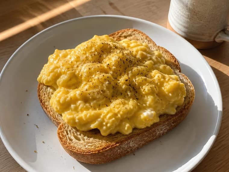 Scrambled Eggs on Toast